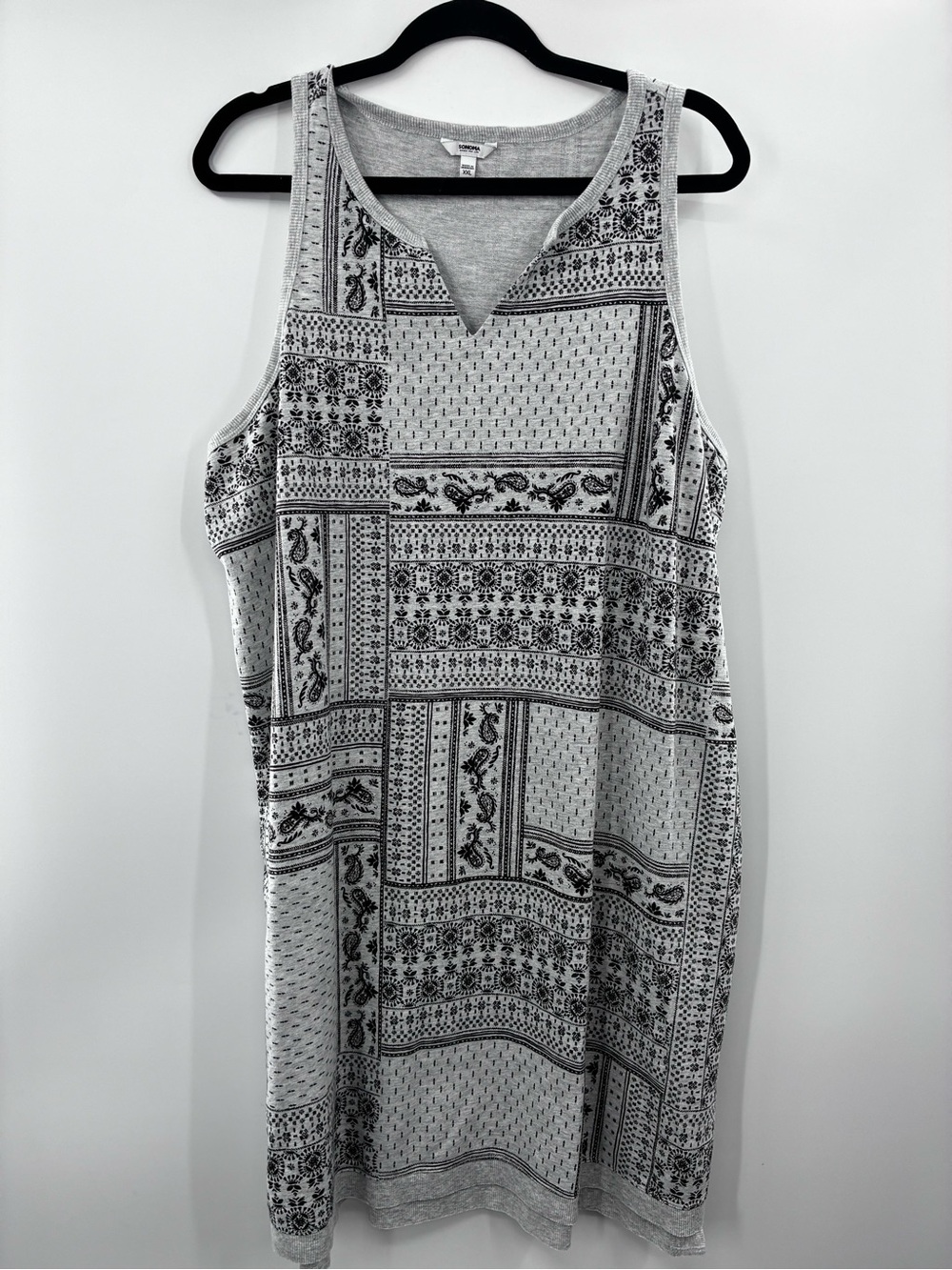 Sonoma Sleeveless Black & White Patterned Women's Dress size: 0299